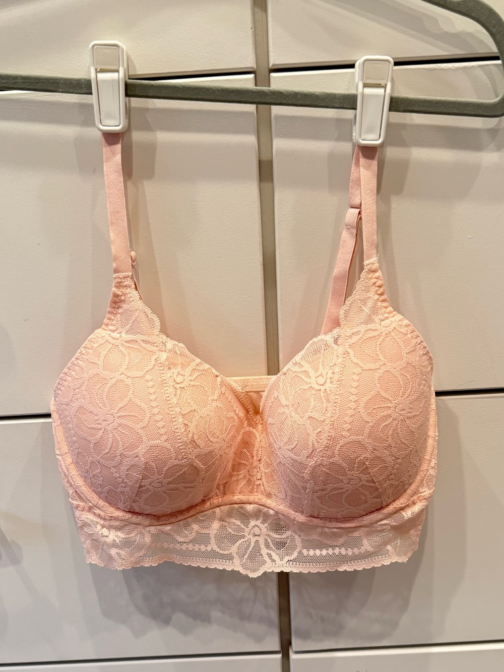 Victoria's Secret Blush Lace Longline Bra